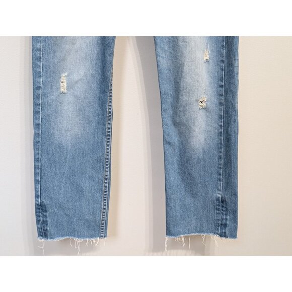 Diesel x Adidas Jeans Mens 33x28 Denim Blue Distressed Faded Raw Hem - Picture 4 of 12